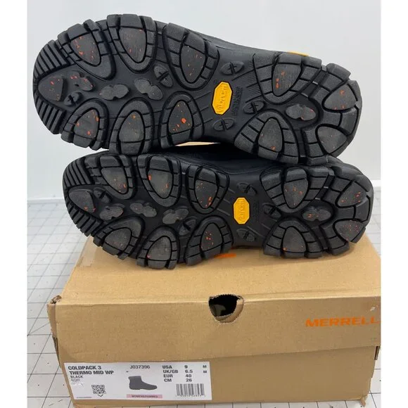 Merrell Coldpack 3 Thermo Mid Zip Waterproof Women's Shoes Black Sz. 9 Leather - Picture 8 of 13